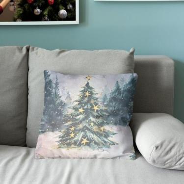 Imagem de Capas De Almofada Para Sala Quarto Suede Estampa Papai Noel Natal Nata