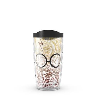 Imagem de Tervis Feito nos EUA Harry Potter de parede dupla – Copo isolado de copos e cicatrizes mantém as bebidas frias e quentes, 295 ml, ondulado, clássico