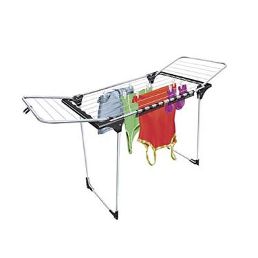 Imagem de SECALUX VARAL DE CHÃO MALTA – AÇO – PRATA – COM ABAS