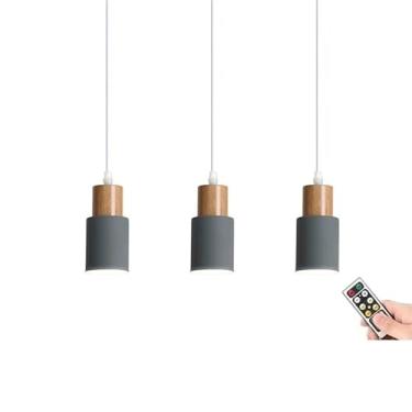 Imagem de Luminária pendente preta operada por bateria para ilha de cozinha, sala de jantar, quarto, cabeceira, corredor, hall de entrada, lustre sem fio, sem fios