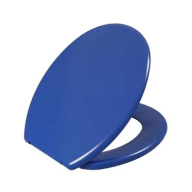 Imagem de Assento SanitáRio Oval Universal | Tampa PráTica Com Design Moderno Para Seu Banheiro(Azul Escuro)