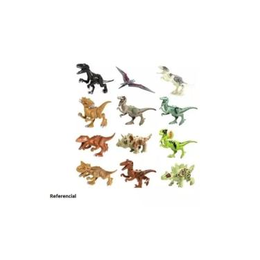 Imagem de Conjunto Lego Mc toys Jurassic World X12 Dinossauros com 12 cm de altura