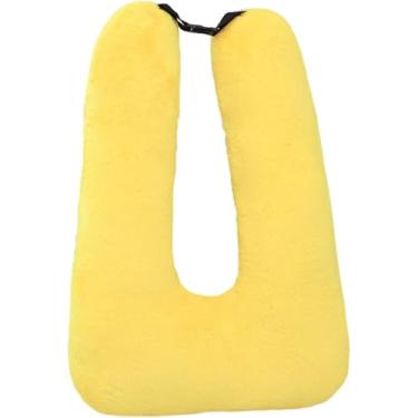 Imagem de Travesseiro De Viagem Para Carro Avião Dormindo Leitura Long-distae, Artefato De Sono Anticolisão, Conforto Removível Travesseiro Único Em Forma De U Lavável Macio Para, Yellow