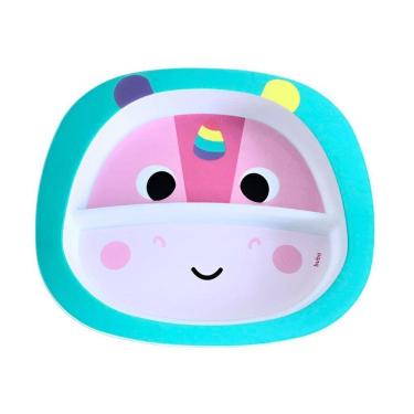 Imagem de Pratinho Infantil Bubazzo Unicórnio Divisórias 16292 Buba