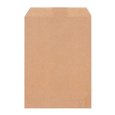 Imagem de Sacos de papel planos à prova de gordura marrom 15 x 22 para lanche panfaria tratar balas, pipoca sabonete, donut, artesanato, convite de casamento presente lembrancinha, pacote com 100 da Quotidian (15 x 22 cm)