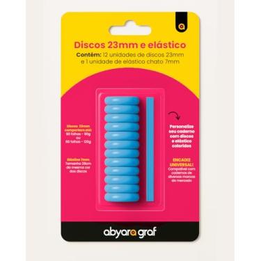 Imagem de Discos Médio 23mm Azul para Caderno de Disco compatível com Caderno Inteligente