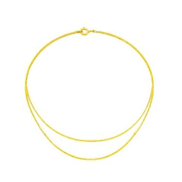 Imagem de Colar Duplo plaquinhas Minimalista Banhado a Ouro – Presente Elegante com Embalagem Especial - Lunnanel Semijoias