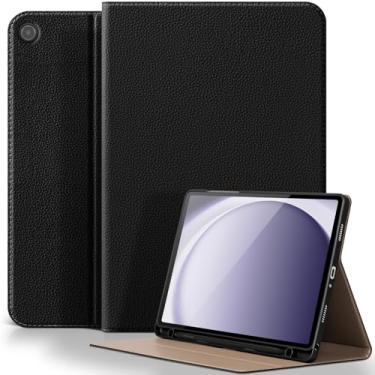 Imagem de XFYKJIN Capa para Samsung Galaxy A9 Plus/A9+ 27.9 cm 2023 (SM-X210/X216/X218), capa de couro de microfibra premium com suporte para caneta S, despertar/hibernar automaticamente, suporte multiângulo