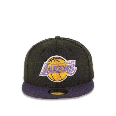 Imagem de BONÉ NEW ERA 5950 LOS ANGELES LAKERS HEATHER PRETO ROXO-Masculino