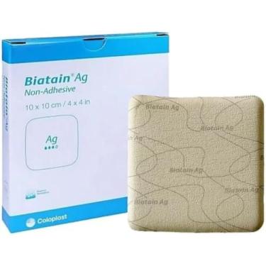 Imagem de Curativo Biatain Espuma Com Prata Não Adesivo 10cm x 10cm 5und