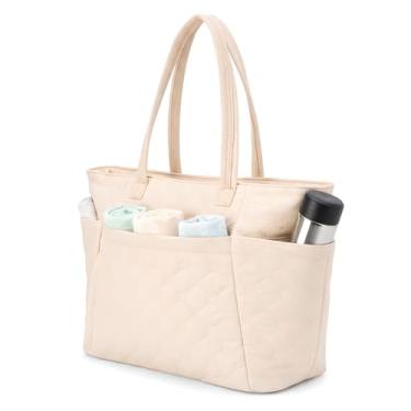 Imagem de Lily queen Bolsa feminina leve e acolchoada com zíper, bolsa grande, trabalho, viagem, Começar, Medium
