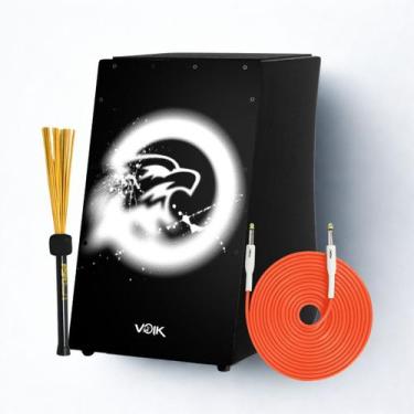 Imagem de Cajon Elétrico Preto Com Vassourinha STD Lite C83 AG OG Voik By FSA, A