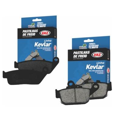 Imagem de Kit Pastilha de Freio VAZ Dianteira e Traseira para Honda CB500F, CB500X, NC750X ABS, CBR500R, Material Semimetálico com Kevlar, 2 Pares