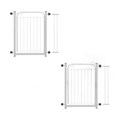 Imagem de Grade De Proteção para Pet Cães Para Portas Portão até 84cm(KIT PORTÃO BRANCO C/2 UNIDADES)