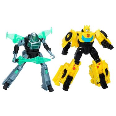 Imagem de Bonecos Transformers EarthSpark Bumblebee e Mo Malta de 12,5 cm