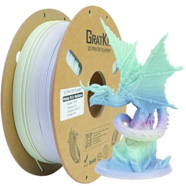 Imagem de Impressora 3D Filament Gratkit Matte Rainbow PLA 1,75 mm