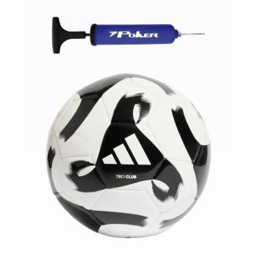 Imagem de Kit Bola de Futebol de Campo Adidas Club + Bomba de Ar Azul-Unissex