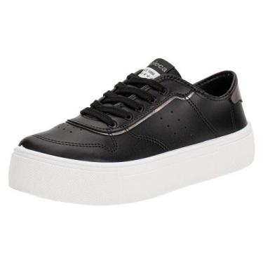 Imagem de Tênis feminino casual moleca 5658539, Preto, Grafite, 37
