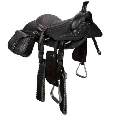 Imagem de Sela Americana Tradicional com Alforge SV12012 - Marrom Café