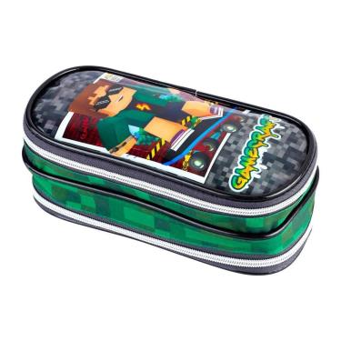 Imagem de Estojo 2 Compartimentos Escolar Infantil Gamecraft Skate