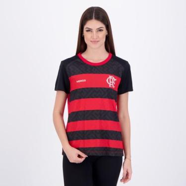 Imagem de Camisa Flamengo Principia Feminina Preta e Vermelha - Braziline, G