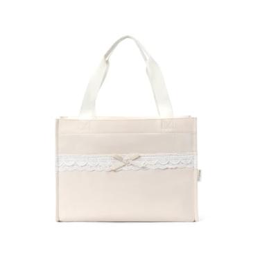 Imagem de ECOHUB Sacola de lona com 26 letras adesivas para presente personalizado DIY, adequada para aniversário, praia, casamento, feriado, é um ótimo presente para mulheres, mães, professores, amigas, damas