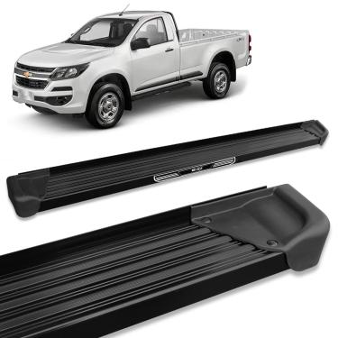 Imagem de Estribo Lateral S10 2012 a 2023 CS Alumínio Preto A3 Com Adesivo