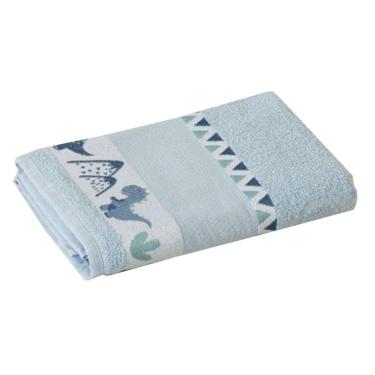 Imagem de Toalha De Banho Infantil Jacquard Para Bordar Funny Lmpeter Azul