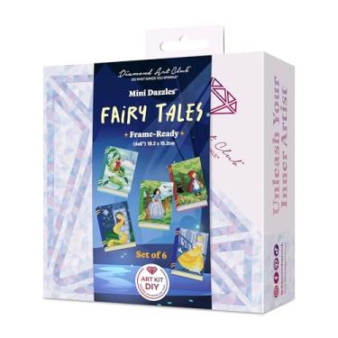 Imagem de DIAMOND ART CLUB Mini Dazzles - Contos de fadas, kit de pintura de diamante DIY divertido para adultos, tela de arte de diamante para iniciantes, 10 x 15 cm (pacote com 6)