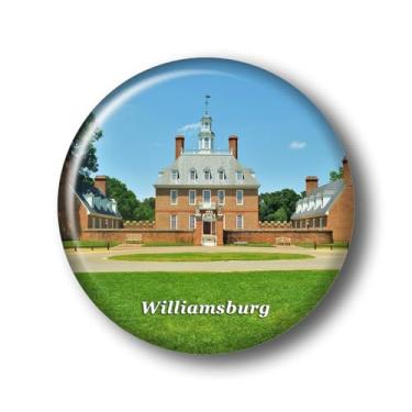 Imagem de Virginia Williamsburg Colonial Williamsburg adesivo ímã de geladeira vidro cristal 3D ímãs de geladeira viagem cidade Williamsburg lembrança colecionáveis presentes decoração geladeira