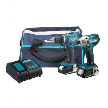 Imagem de Combo Parafusadeira Furadeira De Impacto A Bateria 18v Makita Dlx2336syx
