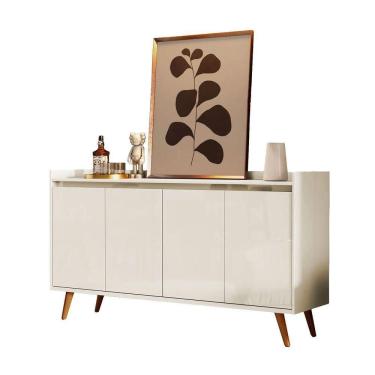 Imagem de Buffet Aparador Retrô Delux 4 Portas Off White - Moveisaqui