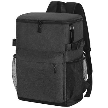 Imagem de Mochila térmica térmica 33/40 latas térmica à prova de vazamento para homens e mulheres, à prova d'água macia para almoço, acampamento, praia, viagem, bolsa de gelo para caminhadas e piquenique