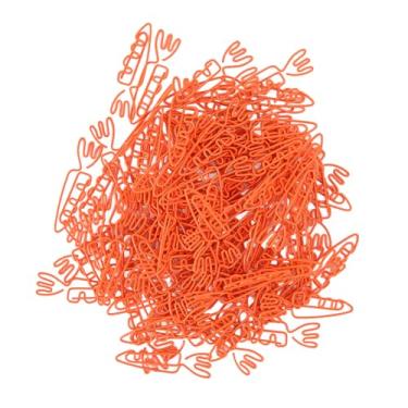 Imagem de Clipes de papel em forma de cenoura, fofos, engraçados, duráveis, clipes de metal para organizar arquivos, casa, escola, escritório, uso 100 peças, galvanizado, design