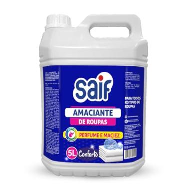Imagem de Amaciante Conforto Perfume E Maciez Saif 5L, Saif, Amaciante De Roupas Conforto Tradicional, Azul, Preserva As Cores Das Roupas, Linha Institucional 5 Litros, Facilitando Sua Vida, Maximizando Toda