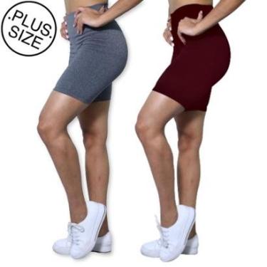 Imagem de Kit 2 Bermudas Plus Size Heide Ribeiro Silver Fitness-Feminino