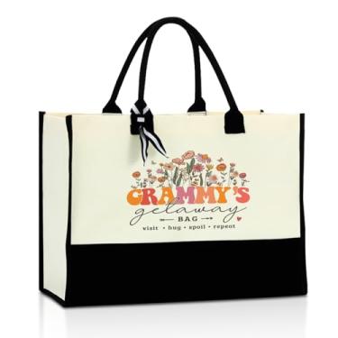 Imagem de jeilink Bolsa de praia para presente mãe tia madrinha avó para mulheres, aniversário, Natal, Dia das Mães, Grammys, Large