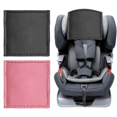 Imagem de Sprouterie Capa de assento de carro de seda para bebês capa de cabeça de cetim para assento de carro de bebê protetor de encosto de cabeça 2 peças para meninos meninas bebê dormindo proteção de cabelo