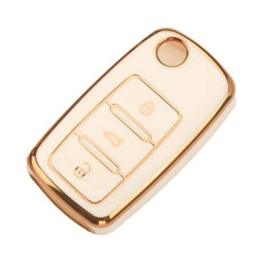 Imagem de Capa De Chave Flip TPU Para Carros VW Polo Golf Passat Tiguan Beetle C