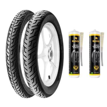 Imagem de Par Pneu Cbx 200 Strada 100/90-18 + 275-18 Mt65 Pirelli + Selantes