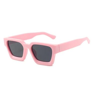 Imagem de Óculos de Sol Feminino e Masculino Jelly Color Gradient com Proteção UV400 para Esportes ao Ar Livre, Corrida e Ciclismo, Rosa e Cinza