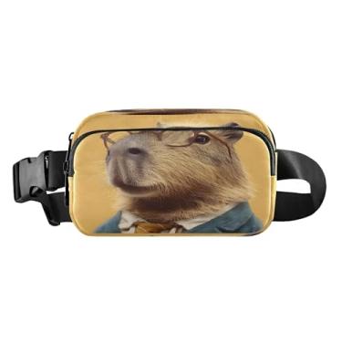 Imagem de CEBUGI Mini pochetes de caminhada para homens e mulheres Groundhog Fashion resistente à água com cinto ajustável para treino, viagem, corrida