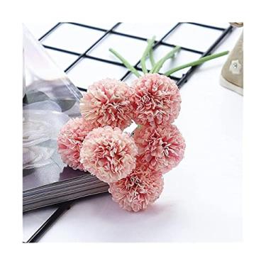 Imagem de LMJYU Conjunto de 6 mini centros de mesa de flores de crisântemo - Decoração de seda elegante para casamentos e eventos