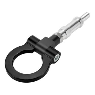 Imagem de Hihaha Gancho de reboque/gancho de reboque dianteiro do carro/gancho de reboque giratório de metal durável para Honda S2000 2000-2009, para Honda FIT 20,4 cm, 1 peça, preto