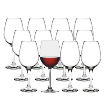 Imagem de Jogo 12 Taça De Vinho Degustação Tinto Vidro Transparente G4u Class Home 460ml