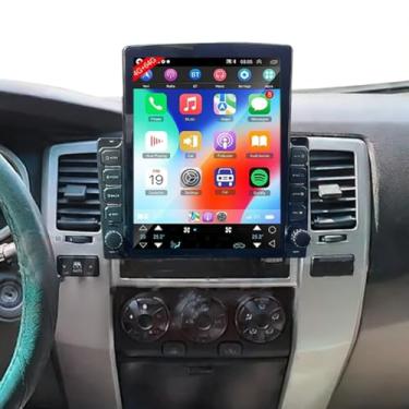 Imagem de Estéreo automotivo de 9,7 polegadas para Toyota 4Runner 2003-2009, atualização de rádio, Android 14, tela sensível ao toque vertical, rádio veicular para Toyota 4 Runner, câmera de reserva com GPS sem