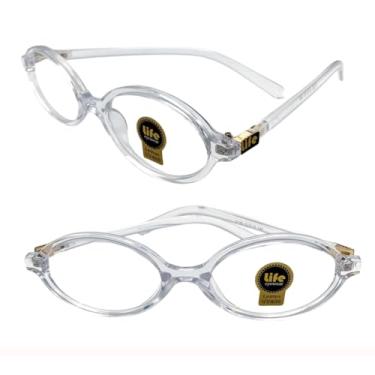 Imagem de Armação Óculos Oval Acetato Transparente (Transparente, 1.75, x, Incolor)