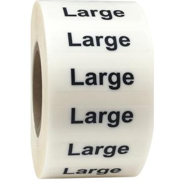 Imagem de Etiquetas de roupas grandes adesivos de tiras de tamanho para vestuário de varejo 3,25 x 12,5 cm 125 adesivos adesivos