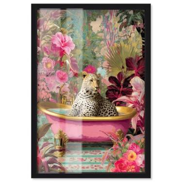 Imagem de Royal Beast II Shadowbox Print Bathroom Wall Art por Art Remedy, moldura preta, 28 x 40 cm