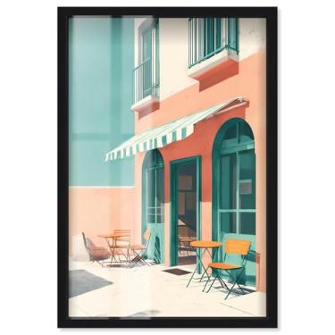 Imagem de Time for a Stop Shadowbox Print Coastal Wall Art por Art Remedy, moldura preta, 28 x 40 cm